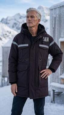 Woods Arctic Brand Expedition Parka Size XL Black Down Insulated